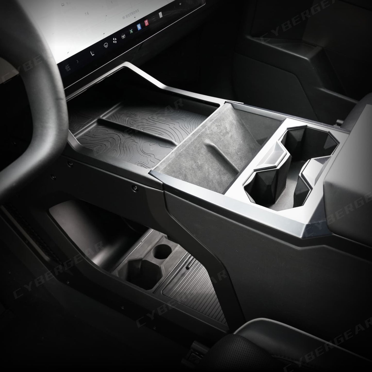 Center Console Organizer Shelf Cybertruck Interior Storage Expansion Kit - CyberGearcoCyberGearco