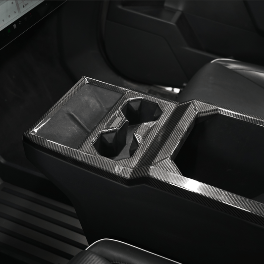 Cybertruck Real Carbon Fiber Front Drain Cup Panel(Glossy/Matte) - CyberGearcoCyberGear