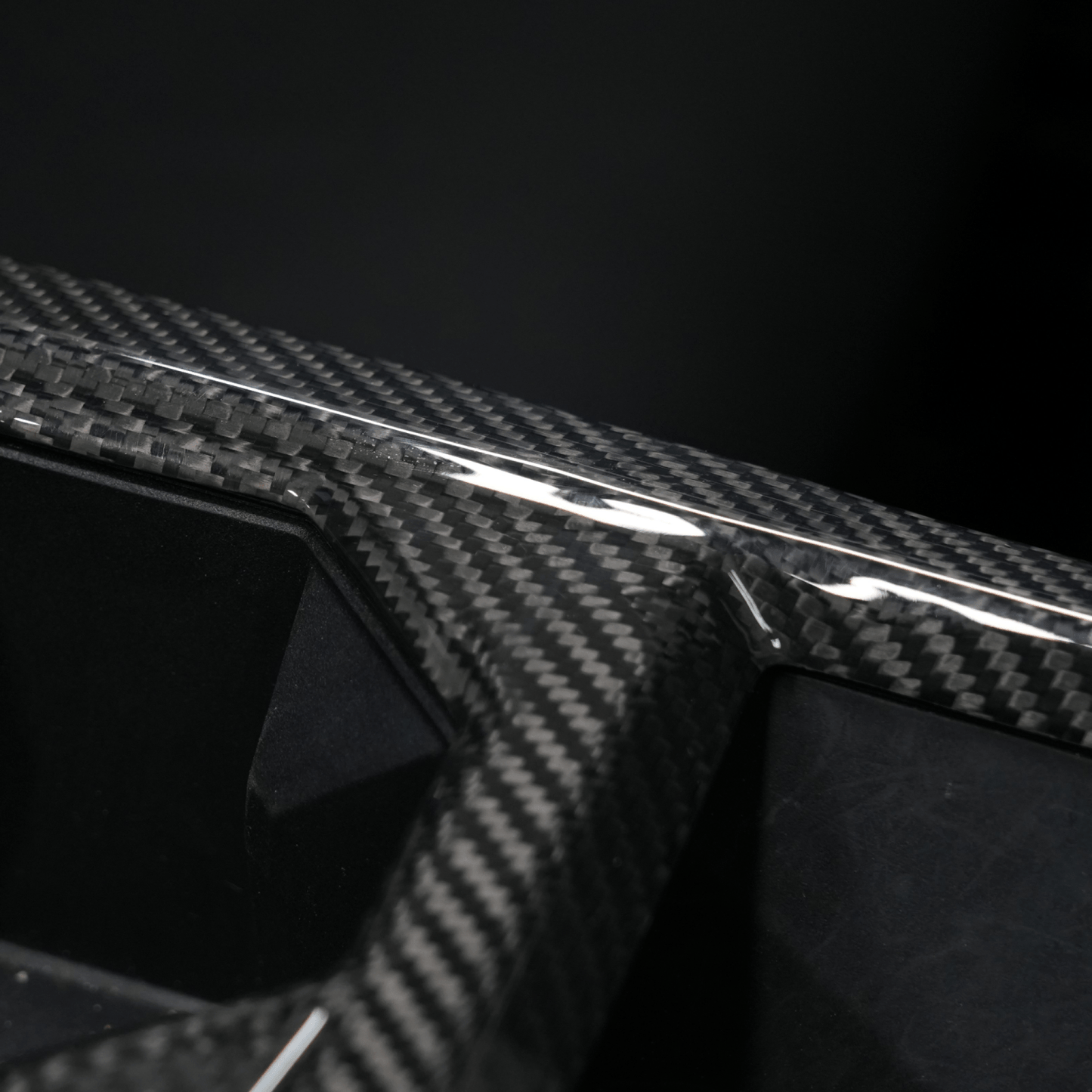 Cybertruck Real Carbon Fiber Front Drain Cup Panel(Glossy/Matte) - CyberGearcoCyberGear