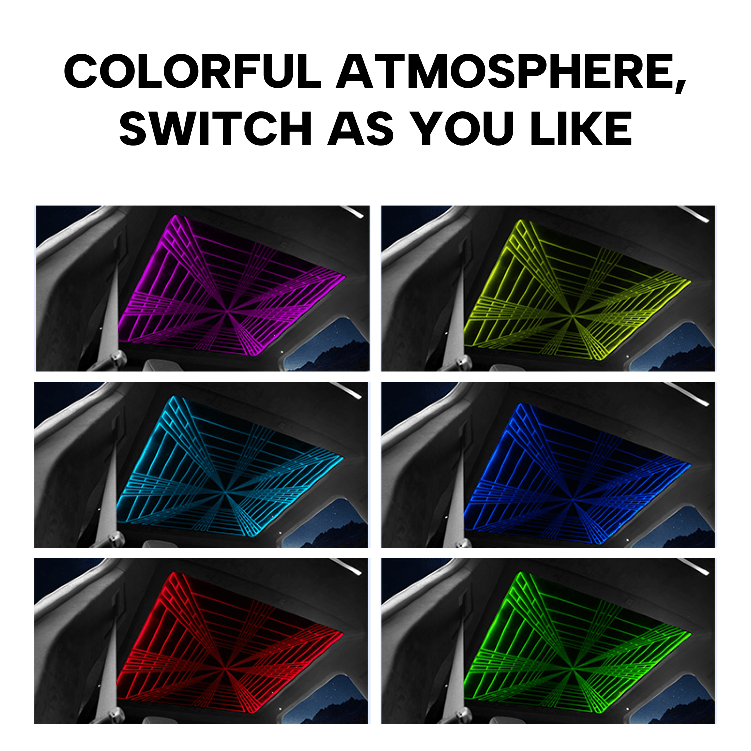 Cybertruck Starlight Sunshade Colorful Roof Ambient Lighting - CyberGearcoCyberGear