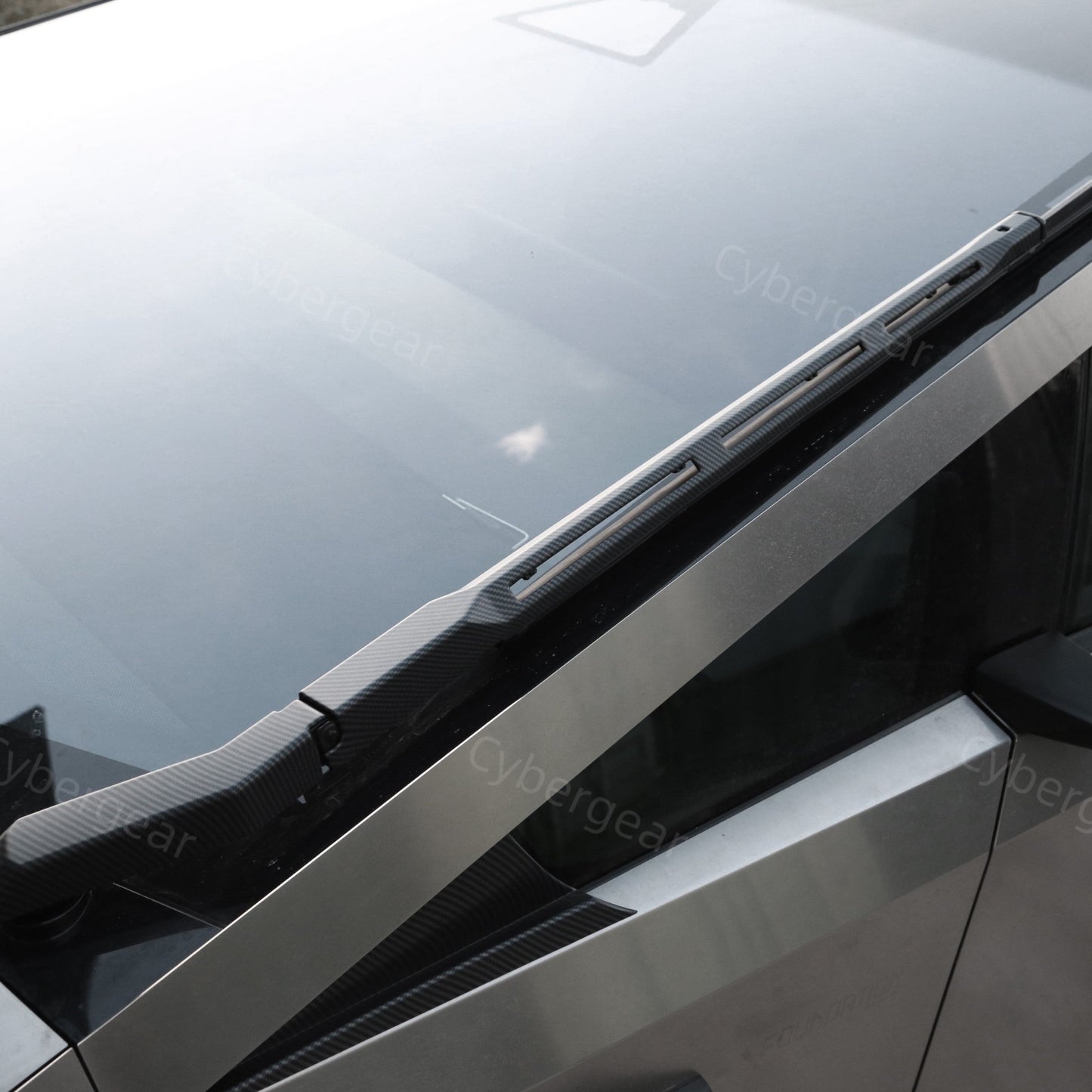 Cybertruck Wiper Carbon Fiber Texture ABS Protection Trim Cover - CyberGearcoCyberGear