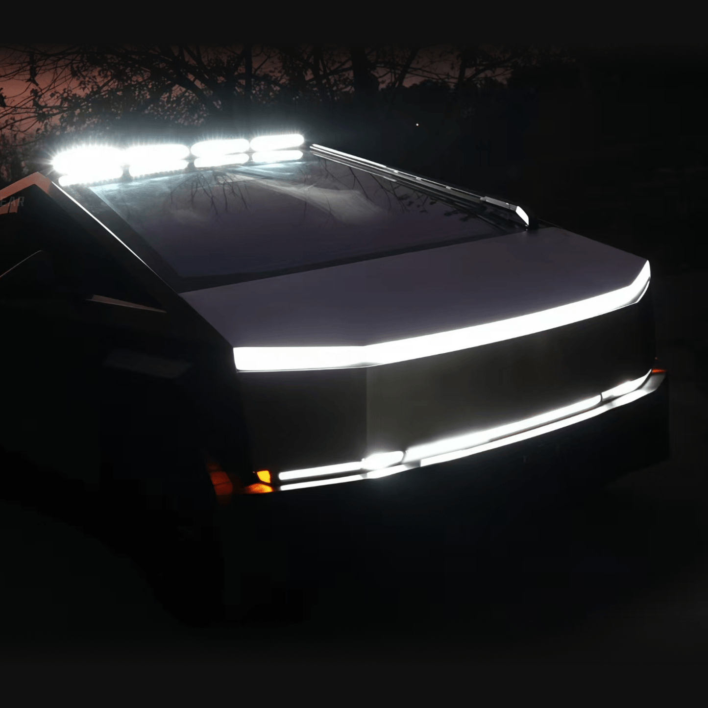 Tesla Cybertruck LED Light Bar Off - Road Overland Roof Top Lighting Bar - CyberGearcoCyberGear