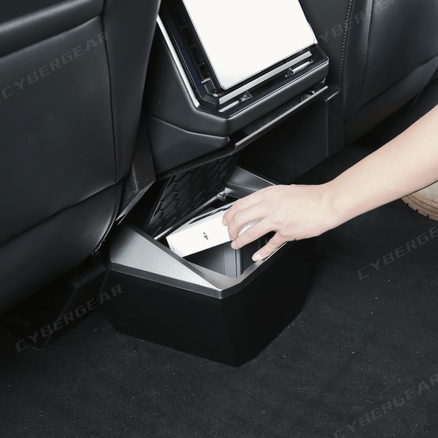 Tesla Cybertruck Rear Storage Box & Trash Can - CyberGearcoCyberGear