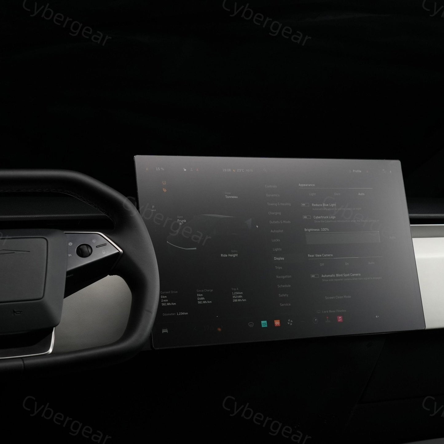 Tesla Cybertruck Tempered Glass Screen Protector Easy Install Kit Includes Set of 2 - CyberGearcoCyberGear