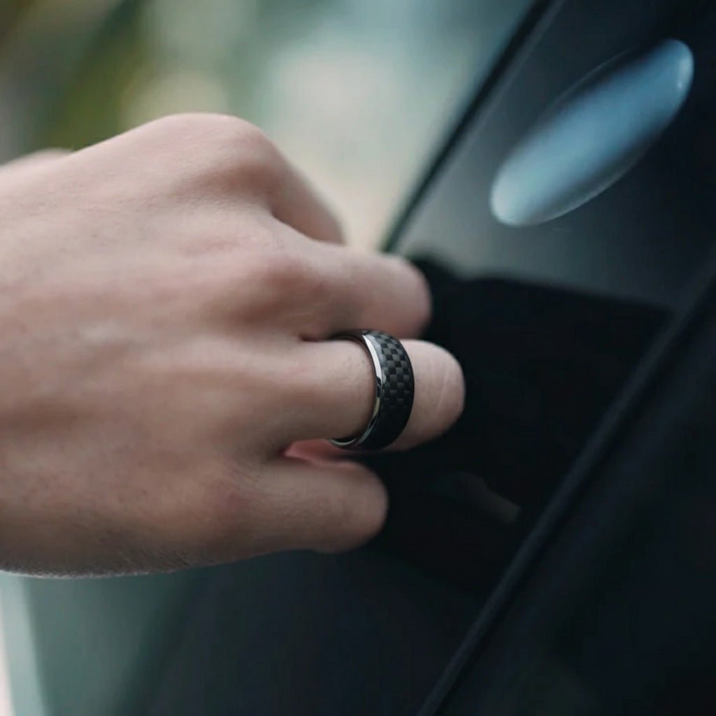 Carbon Fiber Smart NFC Key Ring for Cybertruck - CyberGearcoCyberGearco