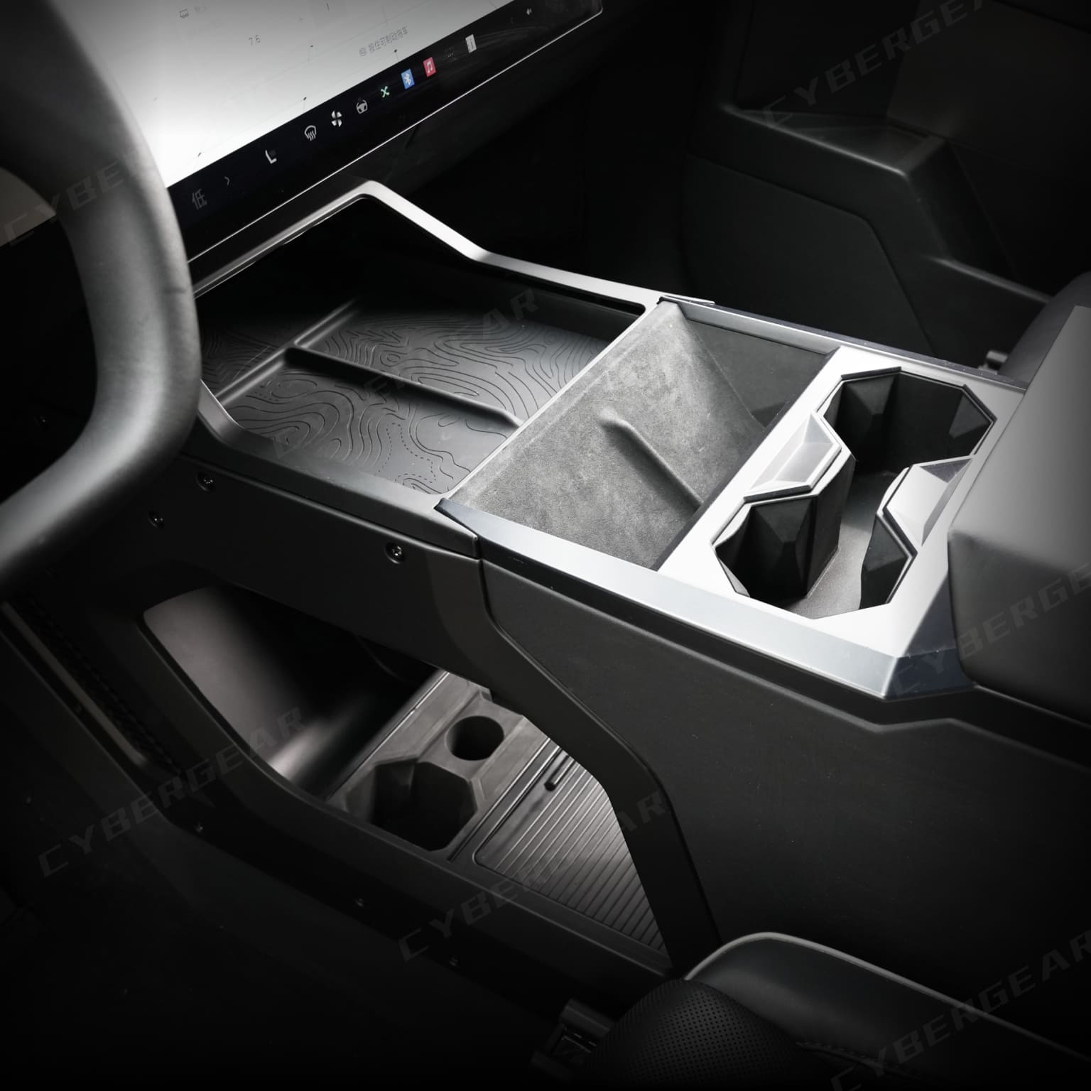 Center Console Organizer Shelf Cybertruck Interior Storage Expansion Kit - CyberGearcoCyberGearco