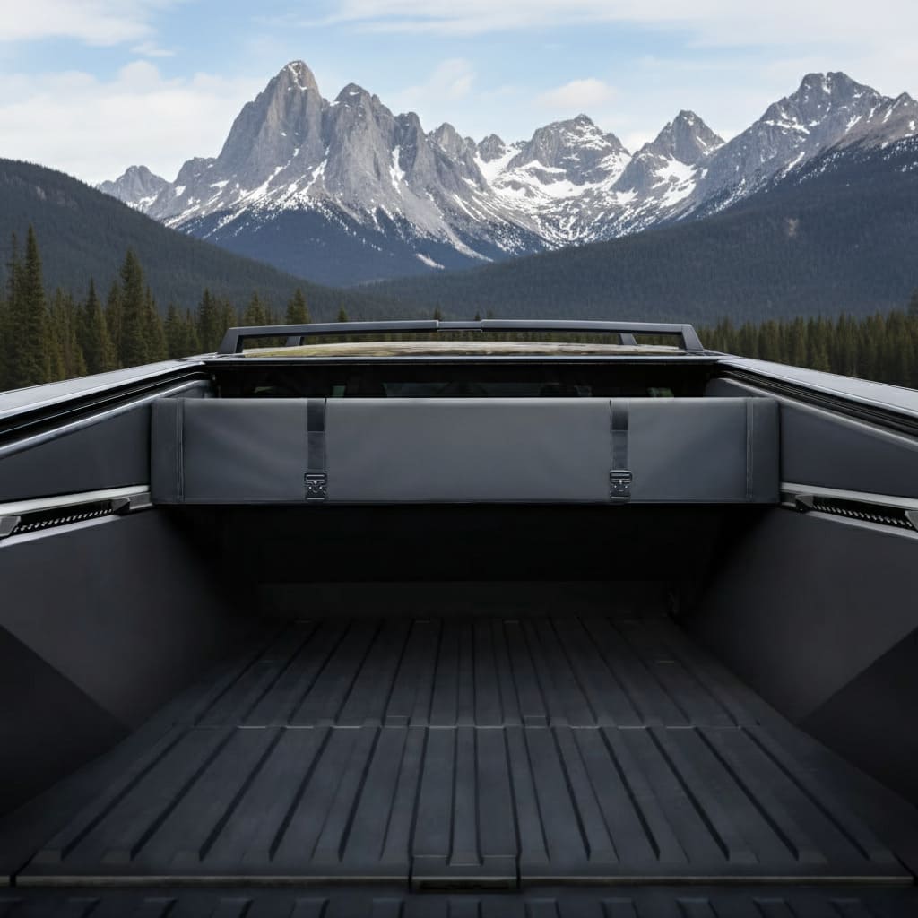 Cybertent Black with Extended Awning for Cybertruck - CyberGearcoCyberGear