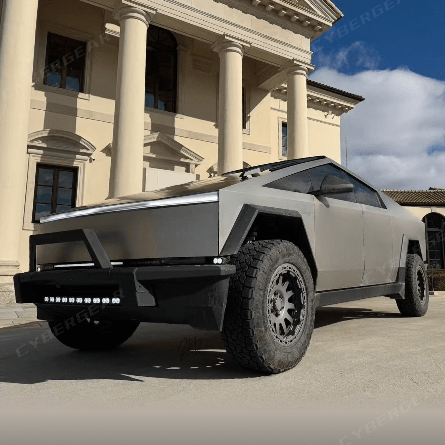 Cybertruck Bull Bar Front Bumper Guard Push Bar - CyberGearcoCyberGear