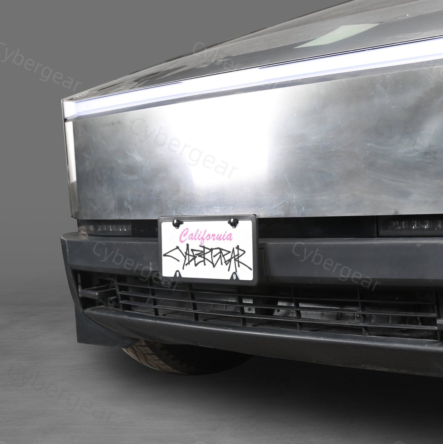 Cybertruck License Plate Holder Removable No Drilling - CyberGearcoCyberGear