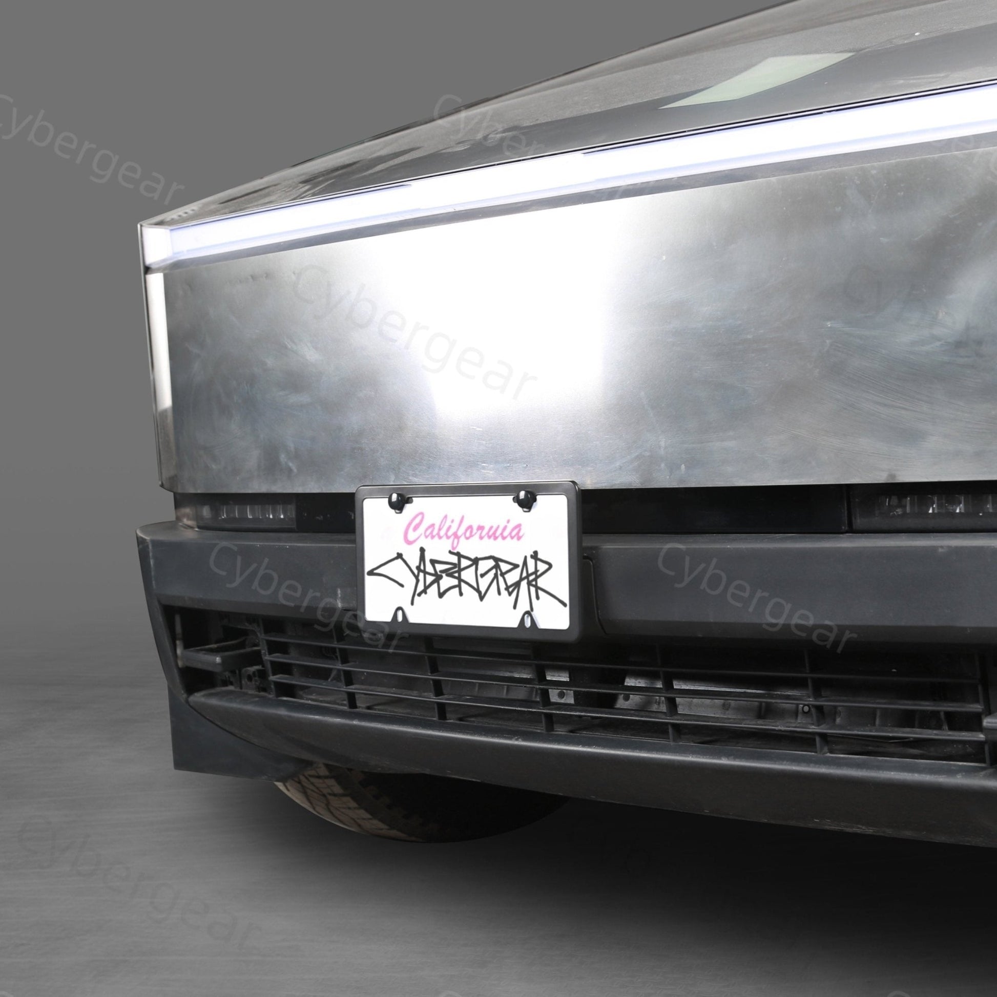 Cybertruck License Plate Holder Removable No Drilling - CyberGearcoCyberGear