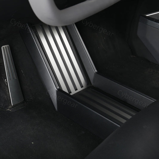Cybertruck Lower Console Carbon Fiber Texture ABS Protection Trim Cover - CyberGearcoCyberGear