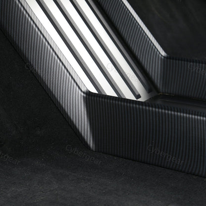 Cybertruck Lower Console Carbon Fiber Texture ABS Protection Trim Cover - CyberGearcoCyberGear