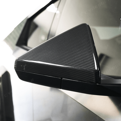 Cybertruck Real Carbon Fiber Side Mirror Cover Glossy Dry Carbon - CyberGearcoCyberGear