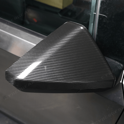 Cybertruck Real Carbon Fiber Side Mirror Cover Glossy Dry Carbon - CyberGearcoCyberGear