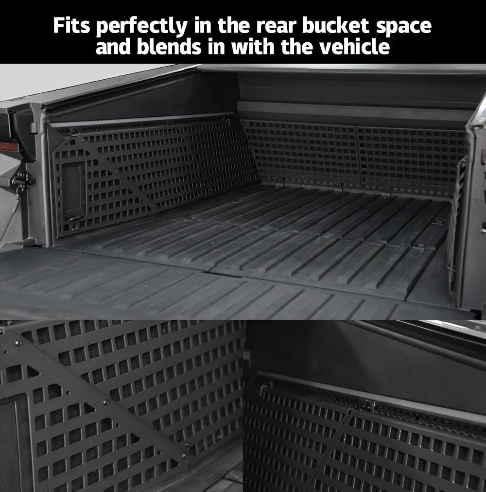 Cybertruck Trunk Bed Inner Side Molle Panels Rack System - CyberGearcoCyberGear