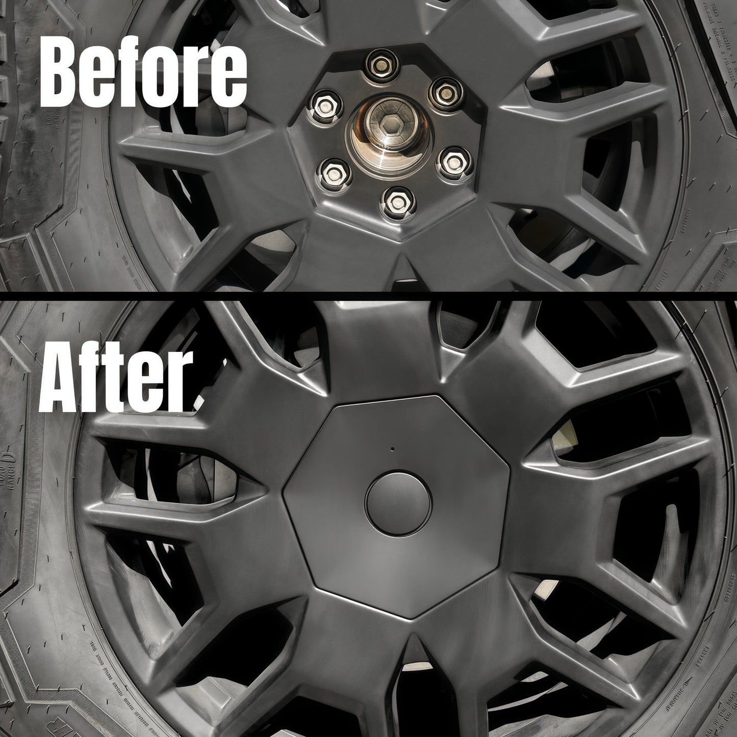 Cybertruck Wheel Center Caps Kit - CyberGearcoCyberGear