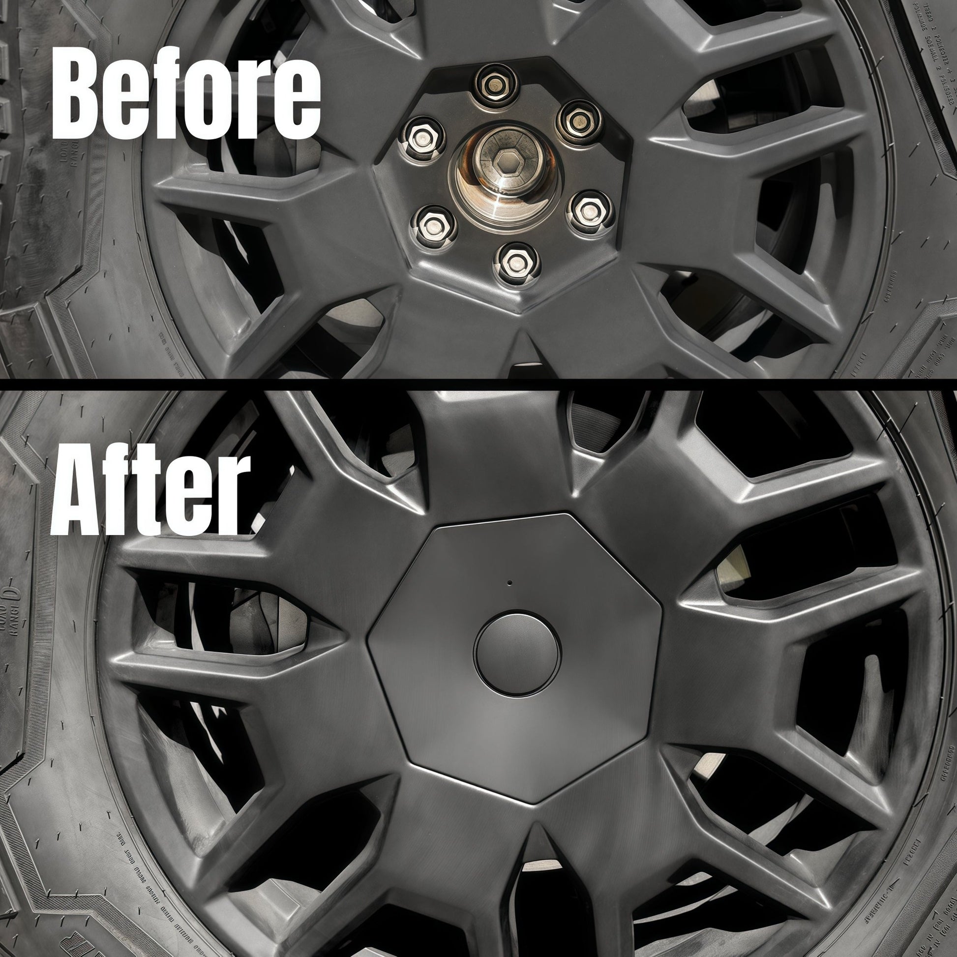 Cybertruck Wheel Center Caps Kit - CyberGearcoCyberGear