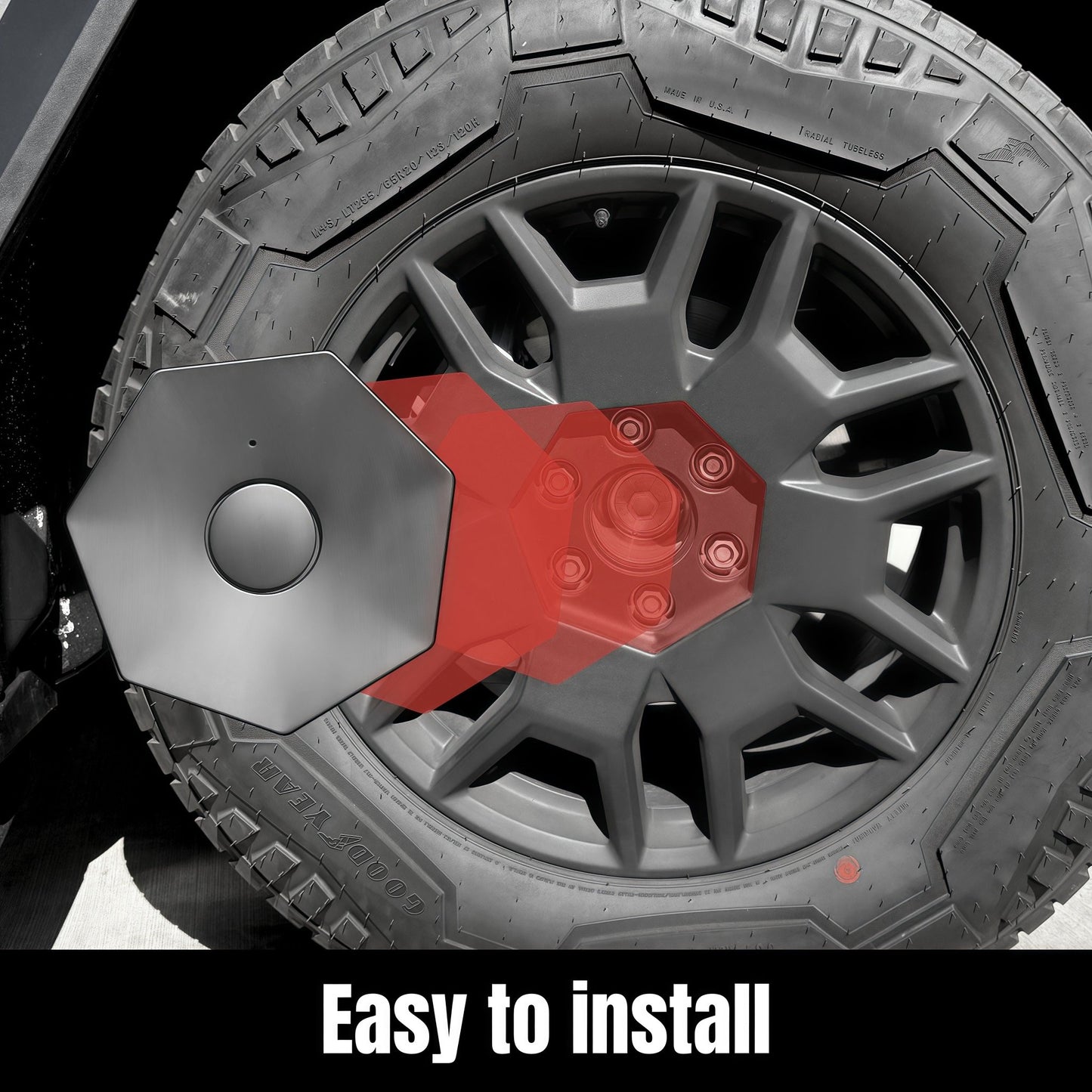 Cybertruck Wheel Center Caps Kit - CyberGearcoCyberGear