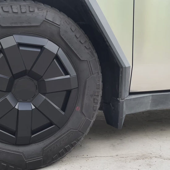 Tesla Cybertruck wheel cover install video