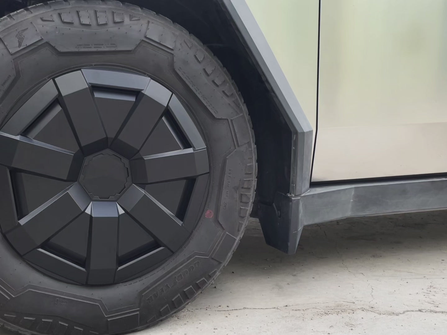 Tesla Cybertruck wheel cover install video