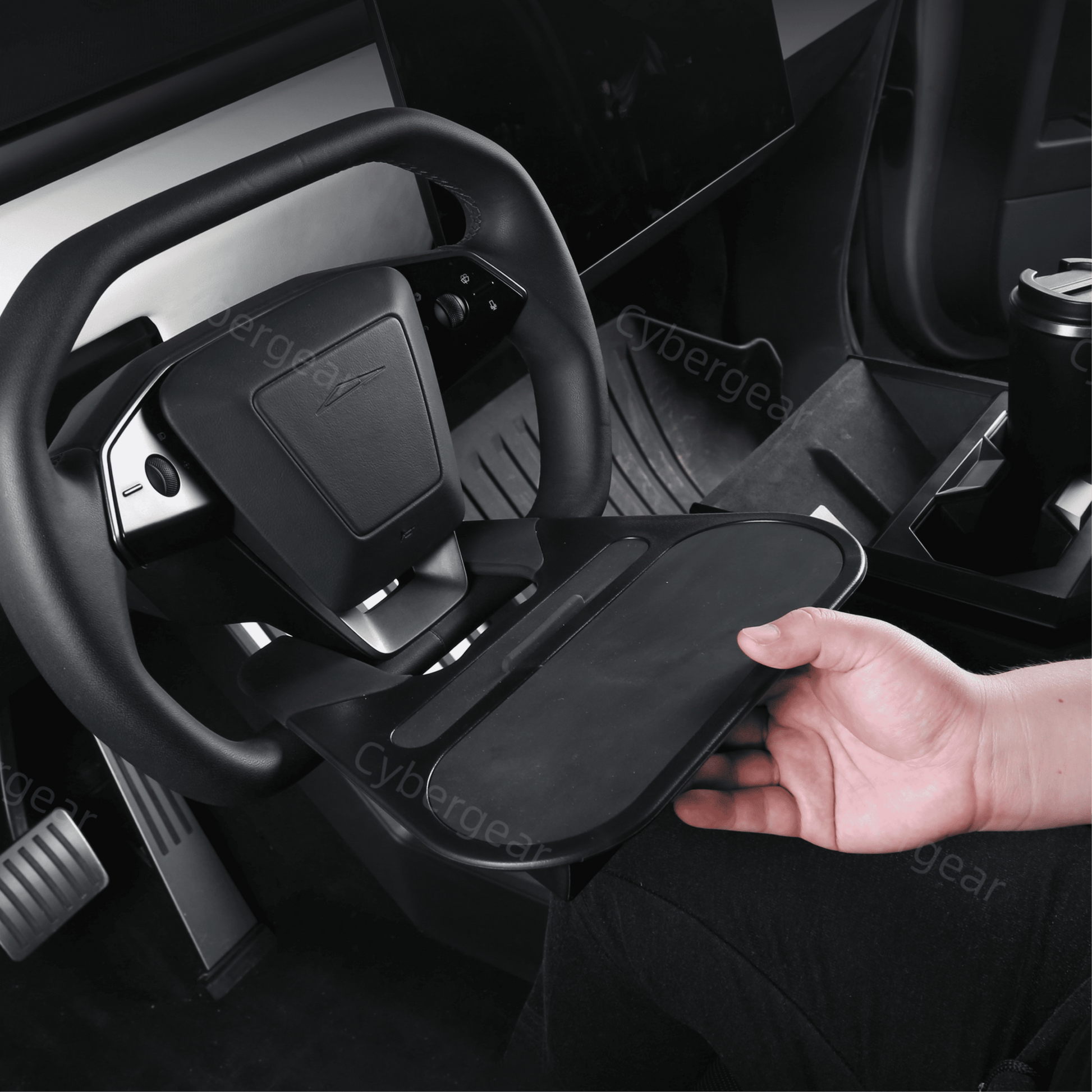 Removable Steering Wheel Tray for Cybertruck - CyberGearcoCyberGear