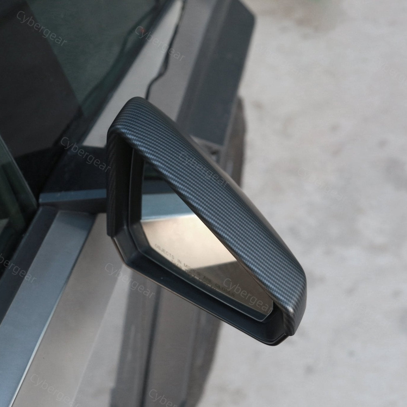 Tesla Cybertruck ABS Carbon Fiber Texture Side Mirror Cap Rearview Protective Cover Set of 2 - CyberGearcoCyberGear
