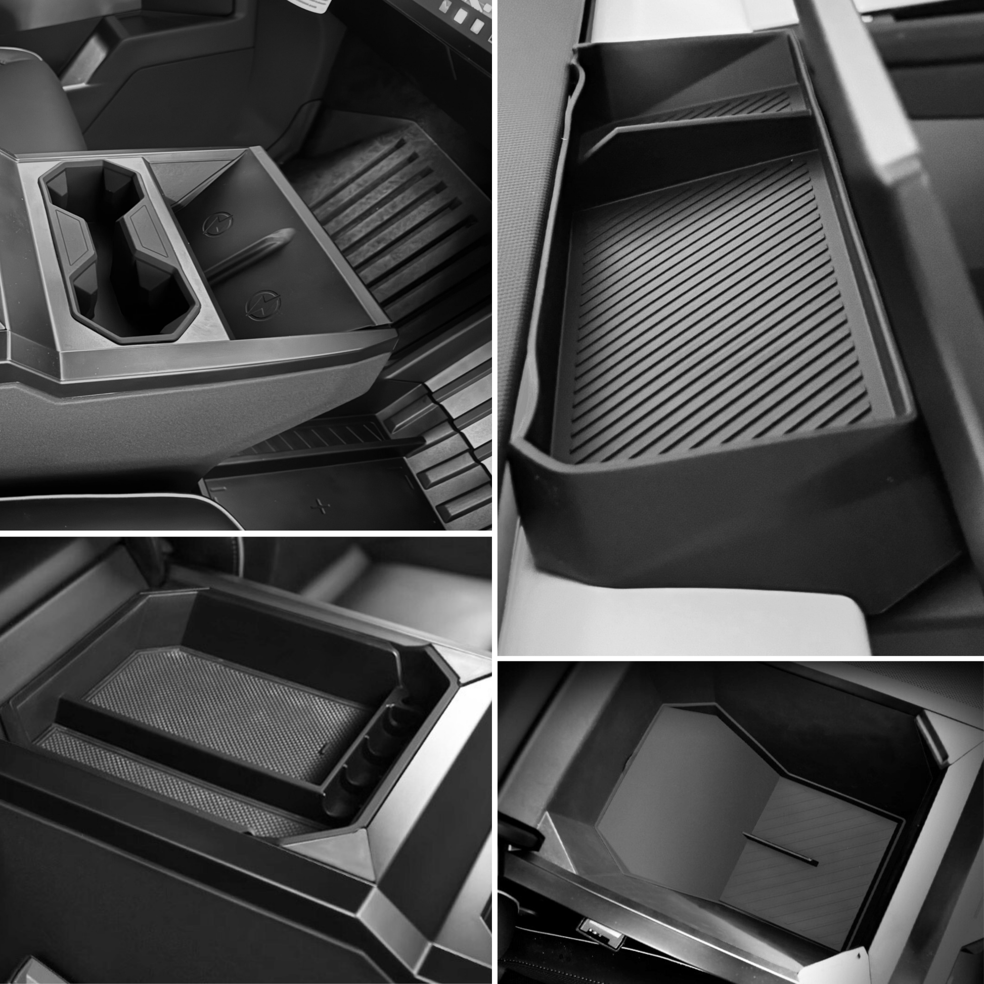 Tesla Cybertruck Center Console Organizer Storage Solution Set - CyberGearcoCyberGear