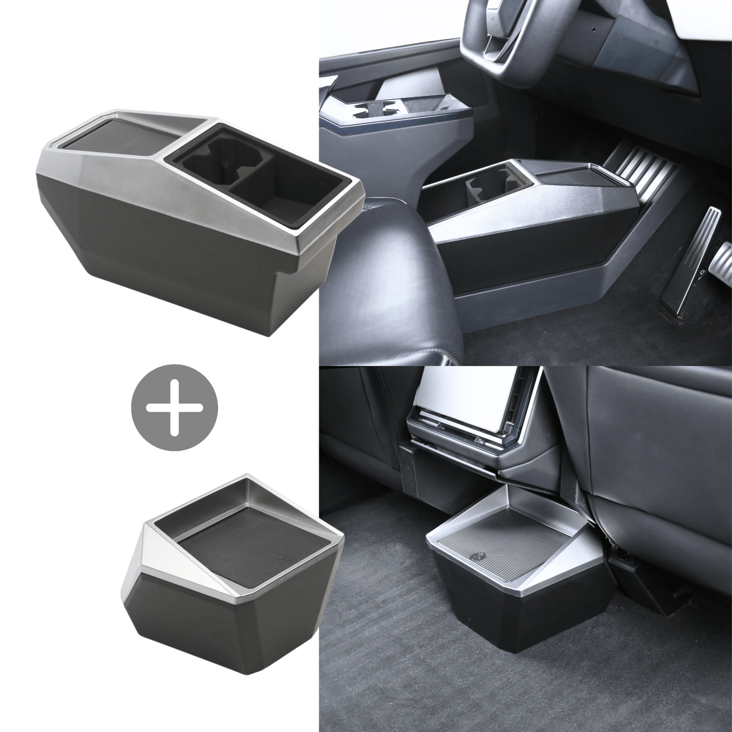Tesla Cybertruck Center Floor Organizer & Trash Bin - CyberGearcoCyberGear