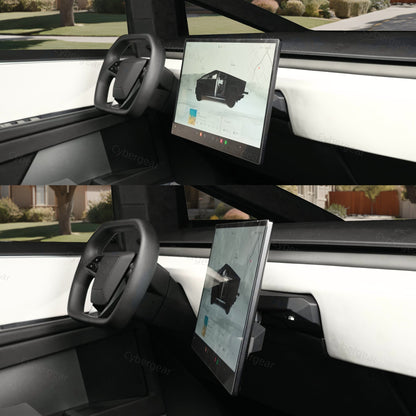 Tesla Cybertruck Dashboard Screen Swivel Tilt Mount Rotating Kit - CyberGearcoCyberGear