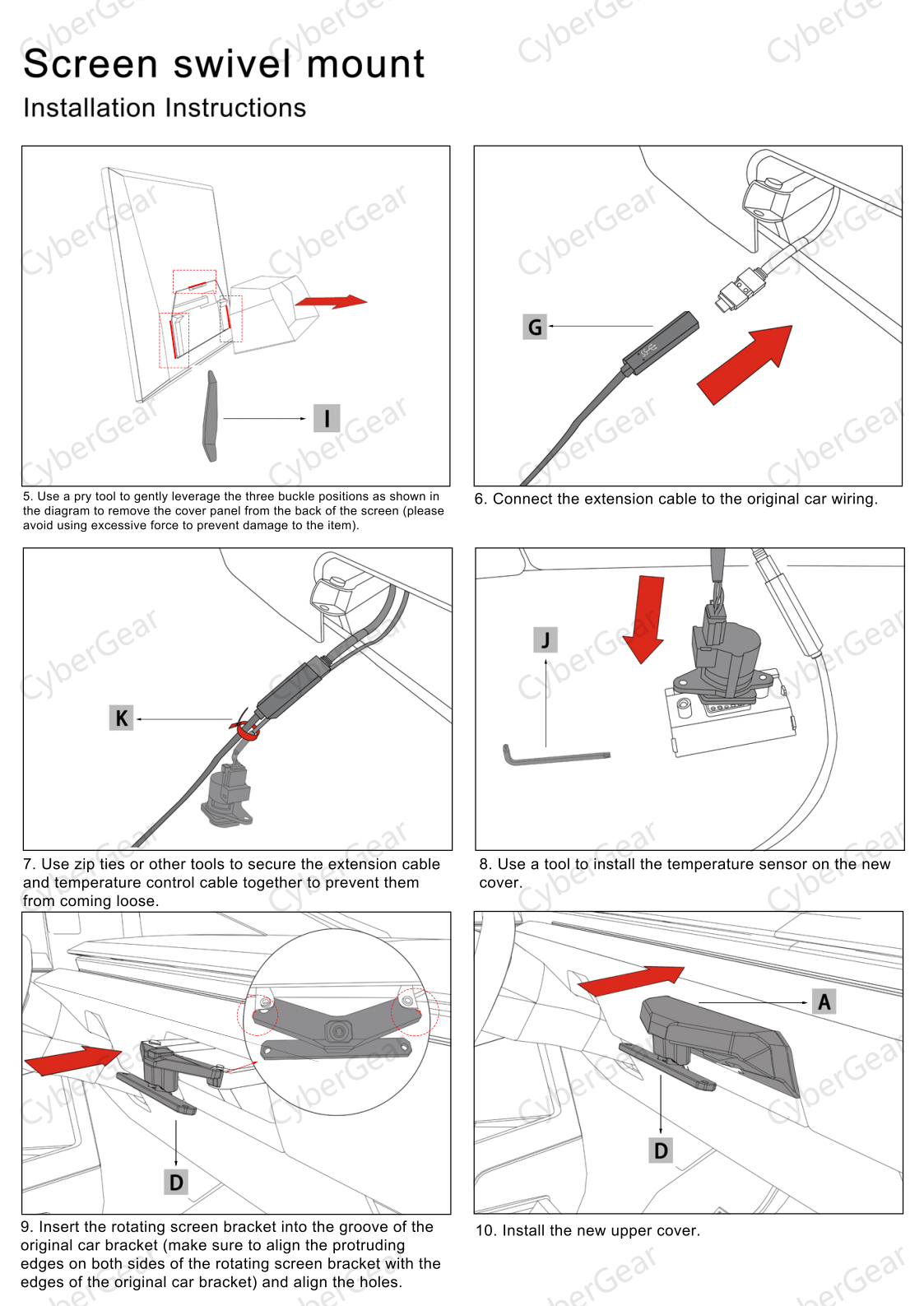 Tesla Cybertruck Dashboard Screen Swivel Tilt Mount Rotating Kit - CyberGearcoCyberGear
