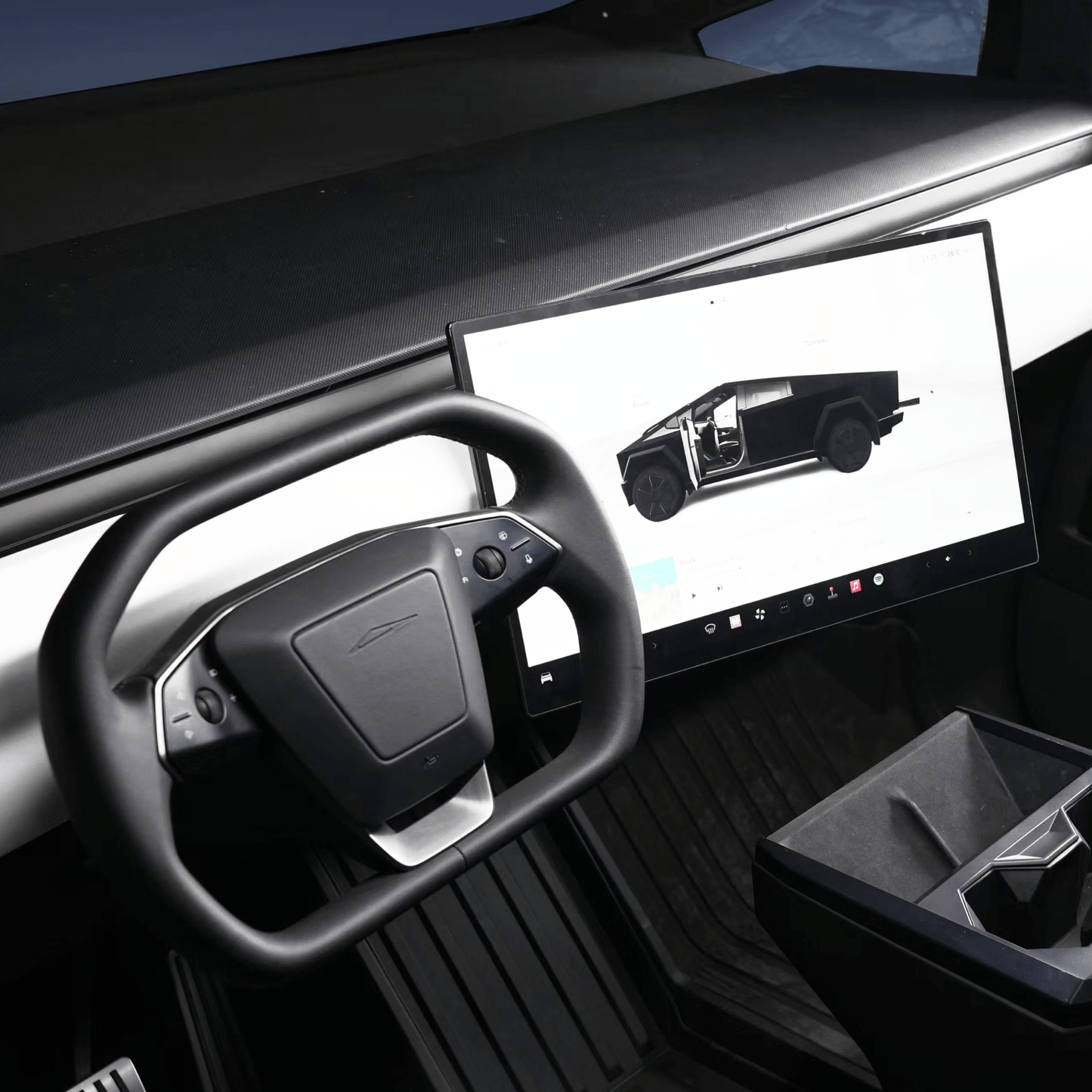 Tesla Cybertruck Dashboard Screen Swivel Tilt Mount Rotating Kit - CyberGearcoCyberGear