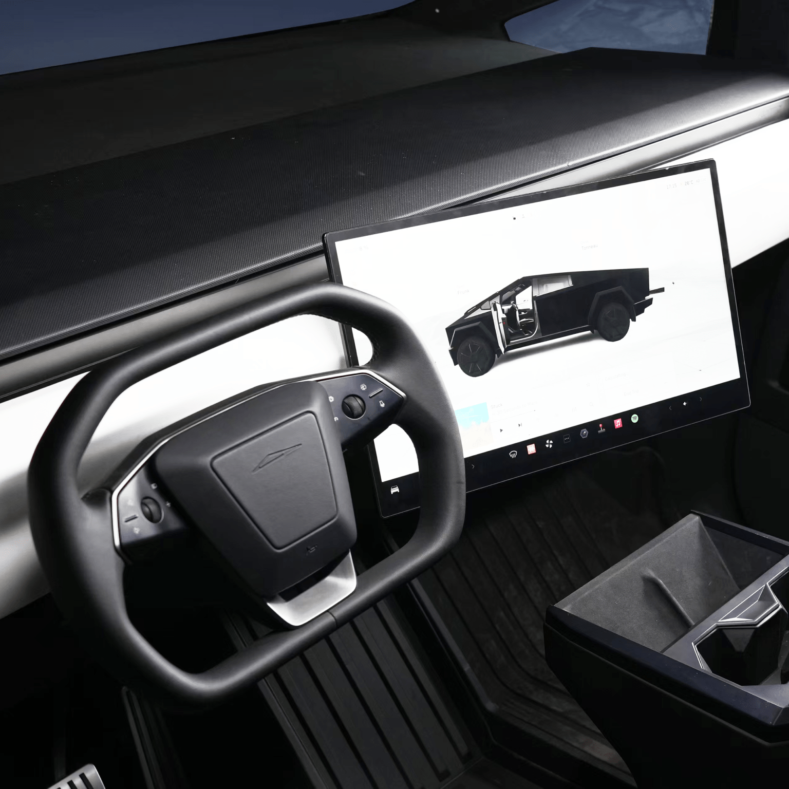Tesla Cybertruck Dashboard Screen Swivel Tilt Mount Rotating Kit - CyberGearcoCyberGear