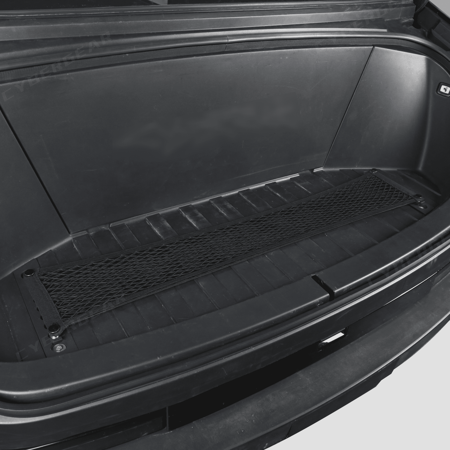 Tesla Cybertruck Front Trunk Anti - Roll L - Track Cargo Net - CyberGearcoCyberGear