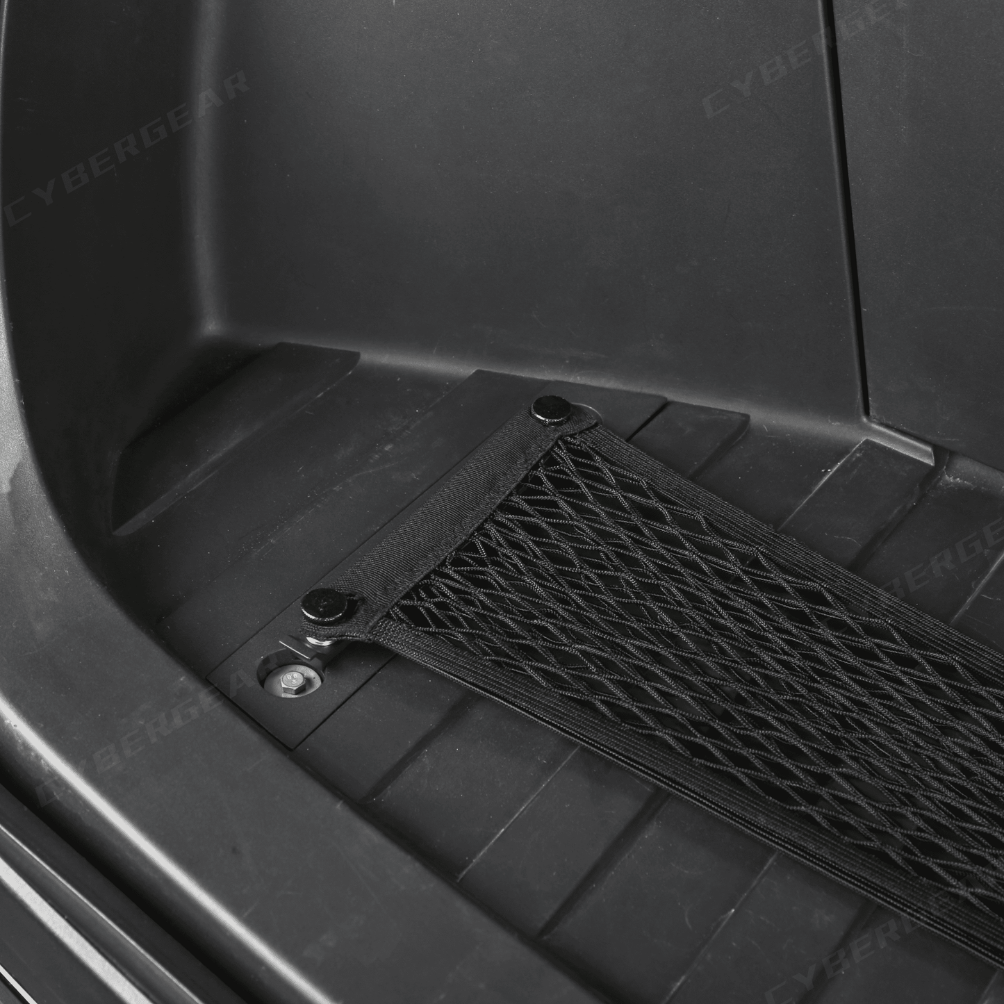 Tesla Cybertruck Front Trunk Anti - Roll L - Track Cargo Net - CyberGearcoCyberGear