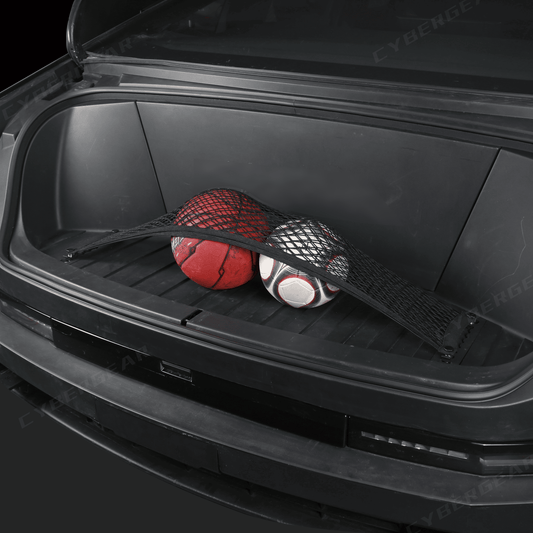 Tesla Cybertruck Front Trunk Anti - Roll L - Track Cargo Net - CyberGearcoCyberGear