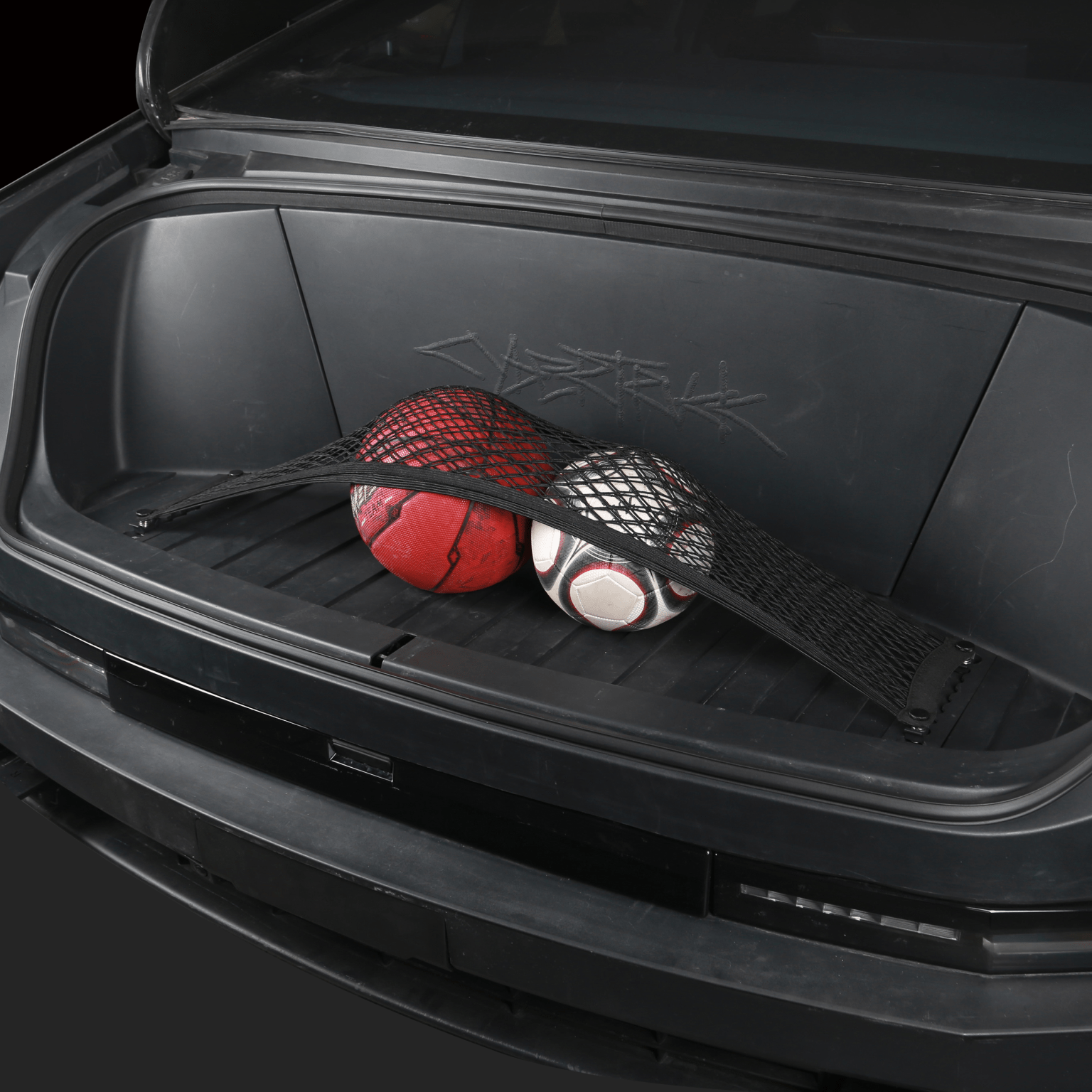 Tesla Cybertruck Front Trunk L - Track + Cargo Net - CyberGearcoCyberGear