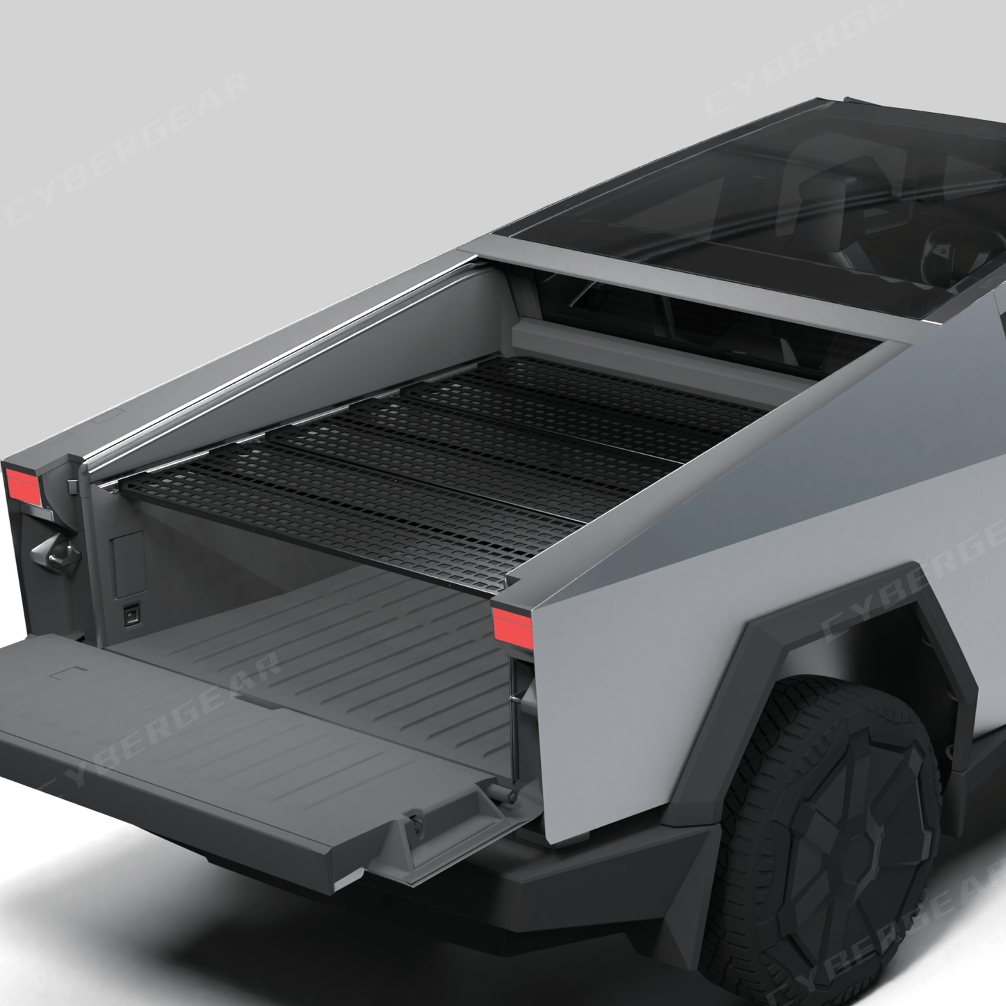 Tesla Cybertruck L - Track Molle Trunk Bed Shelf Level Molle Panels - CyberGearcoCyberGear