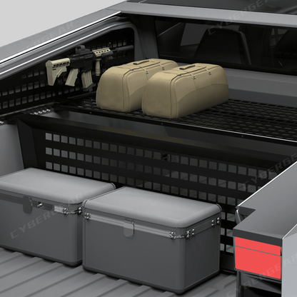Tesla Cybertruck L - Track Molle Trunk Bed Shelf Level Molle Panels - CyberGearcoCyberGear