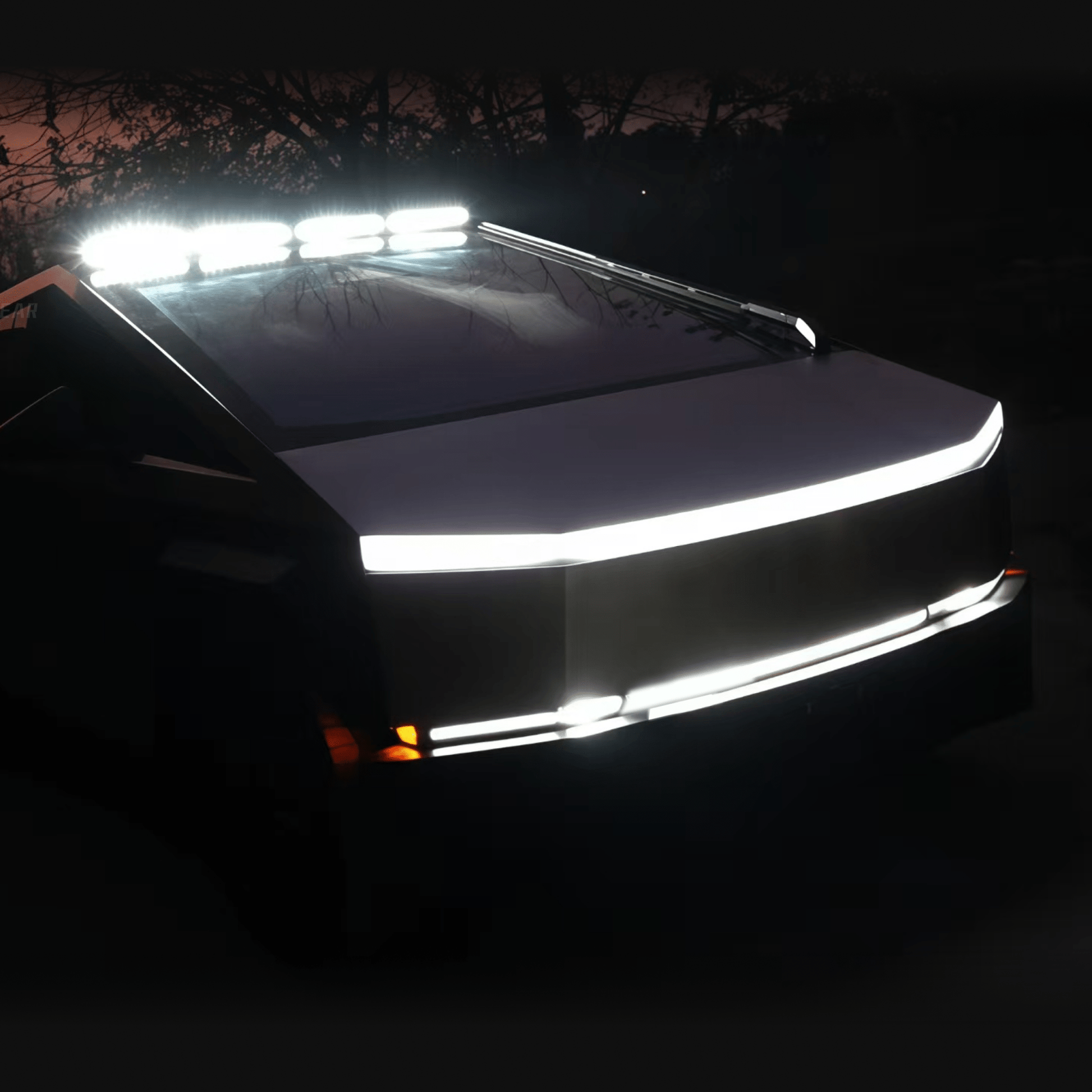 Tesla Cybertruck LED Light Bar Off - Road Overland Roof Top Lighting Bar - CyberGearcoCyberGear
