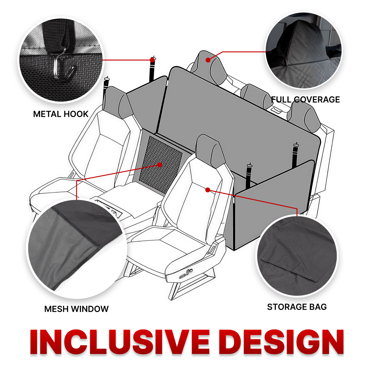 Tesla Cybertruck Pet Rear Seat Cover - CyberGearcoCyberGear